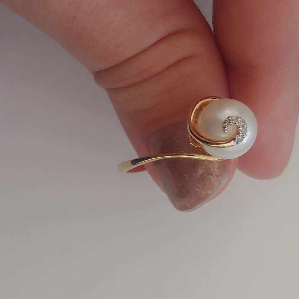 Del Mar Pearl Wave Ring size 10